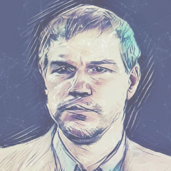 a drawing of Nick Zabo's face